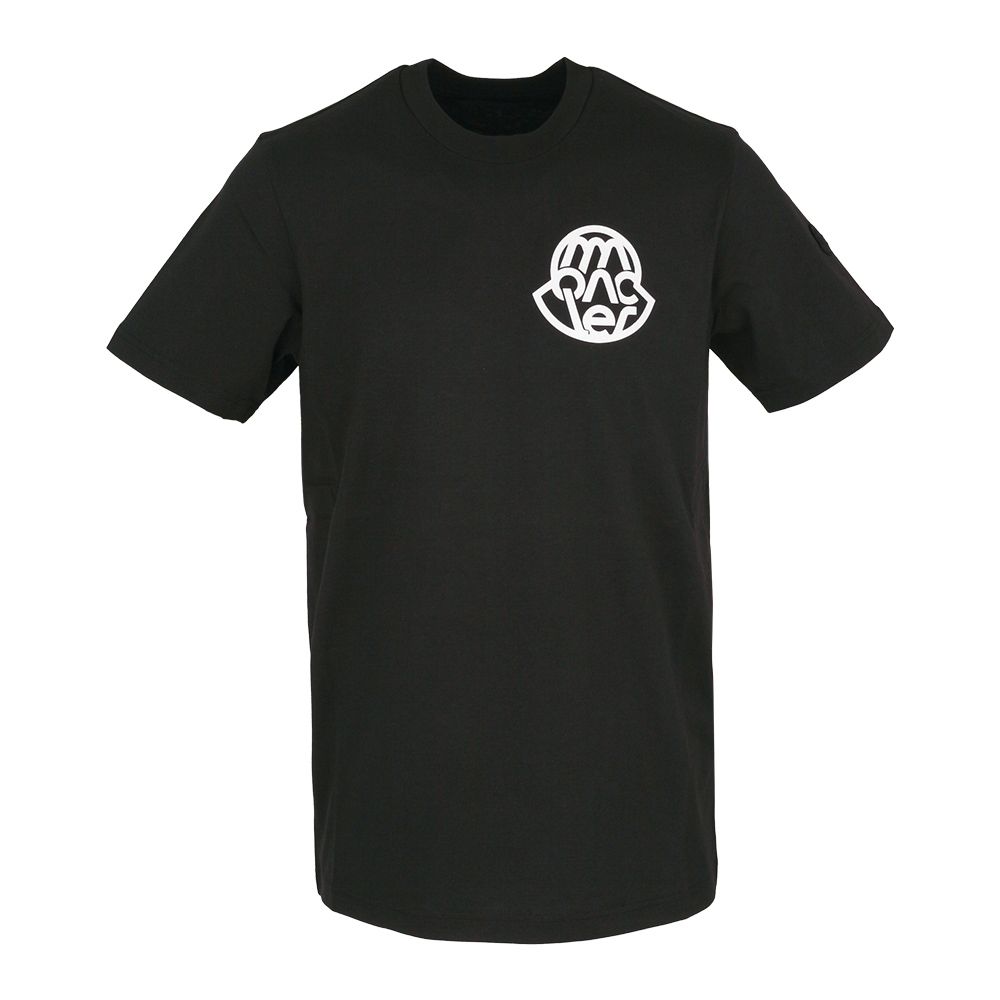MONCLER ブラック Tシャツ ロゴ付き MONCLER モンクレール ロゴTシャツ ブラック｜Yahoo!フリマ（旧