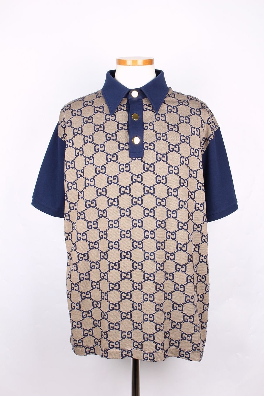 Gucci Jacquard Gold Trim PK Polo Shirt XXL SKU | eBay
