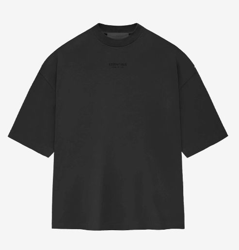 에센셜 반팔 티셔츠 제트 블랙 23FW