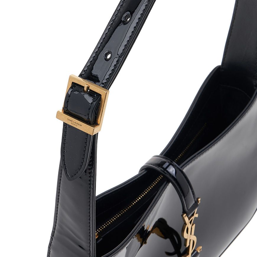 Saint Laurent★シャイニー ホボバッグ 657228 0UF0W 1000 Saint Laurent Shiny Hobo Bag LE 5 A 7 657228 0UF0W 1000