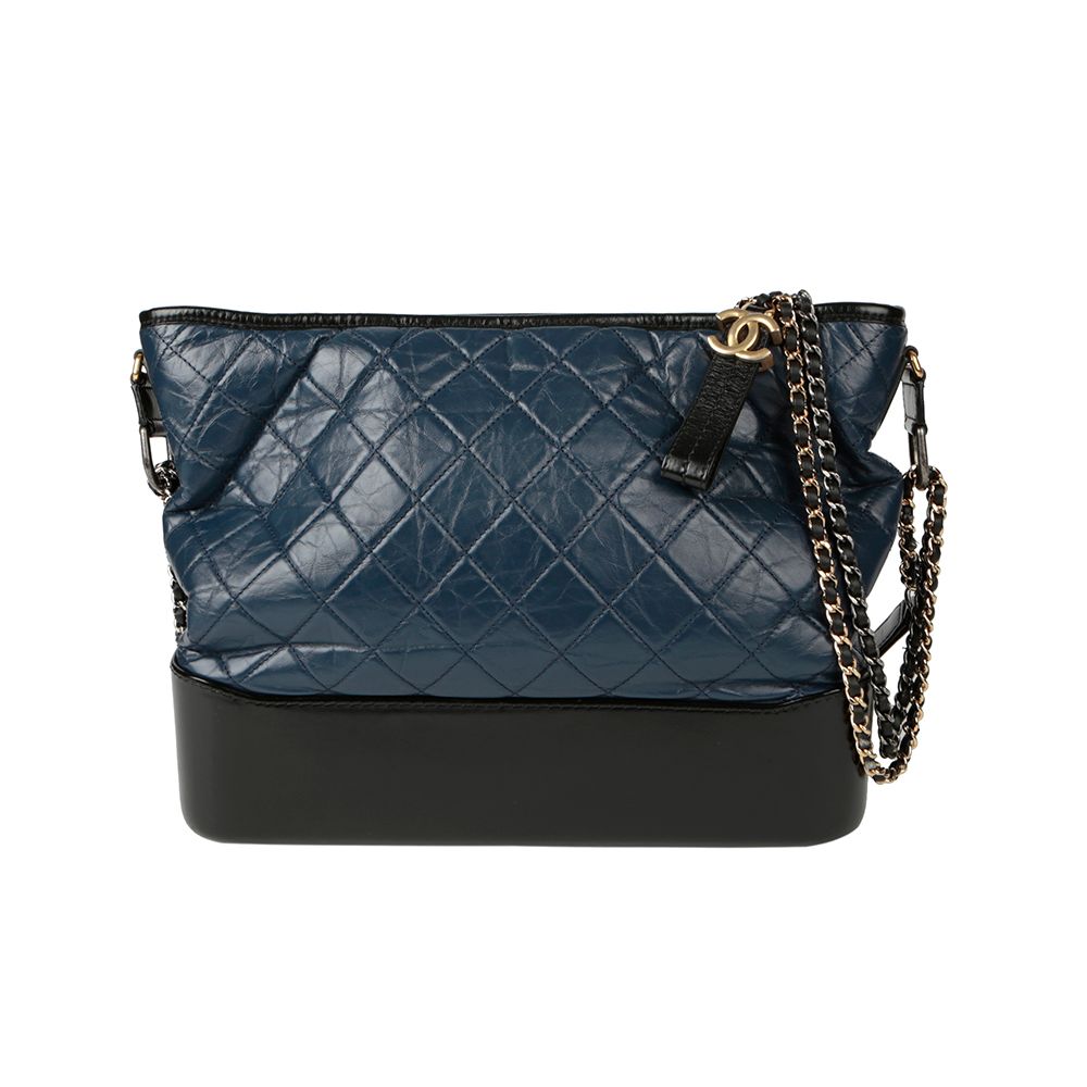 샤넬 가브리엘 라지 카프스킨 호보 숄더백 네이비