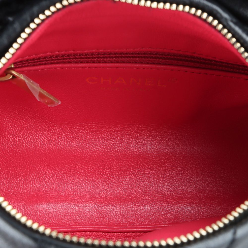 CHANEL Crinkled Lamb Goldmetal Small Hobo Bag 32900-1