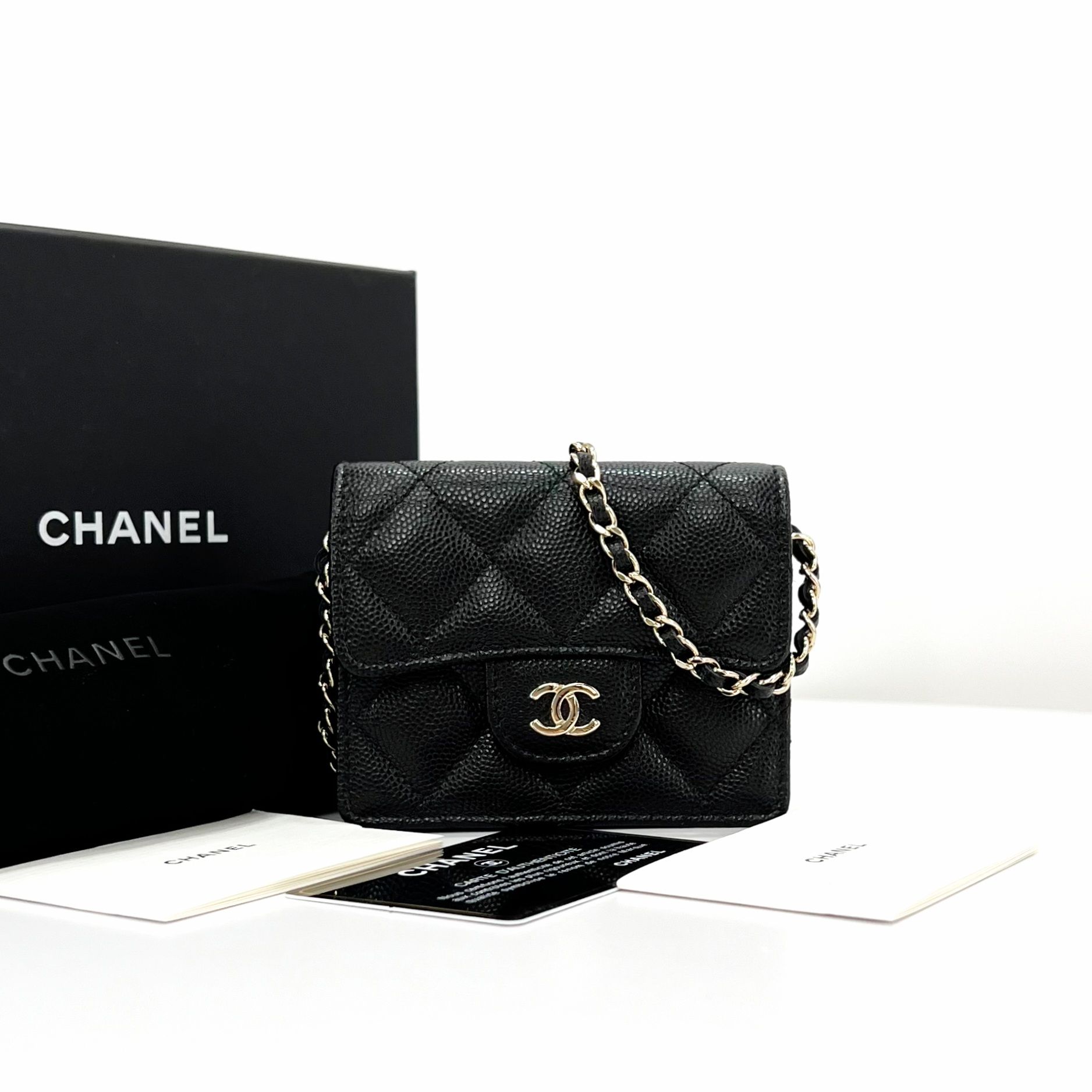 Chanel Wallet On Chain 21S Iridescent Holographic Silver