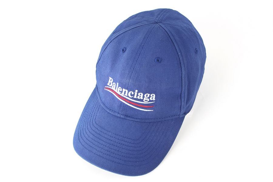 Balenciaga Wave Logo Baseball Cap Blue L58 96078790 | eBay