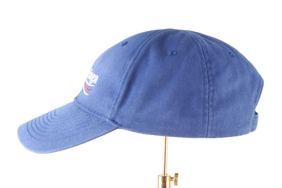 Balenciaga Wave Logo Baseball Cap Blue L58 96078790 | eBay