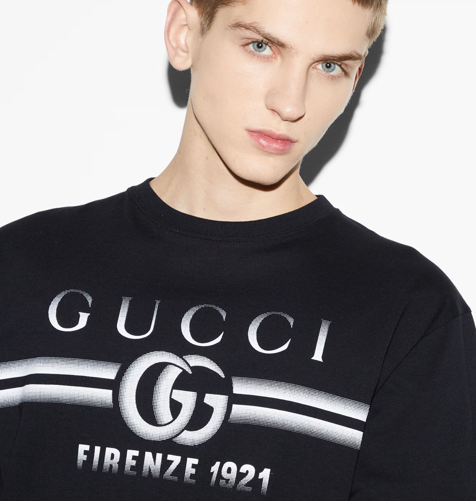 구찌(Gucci) | 구찌 블랙 반팔 티셔츠 785345 XJGKJ 1070 (A/S가능) GG 