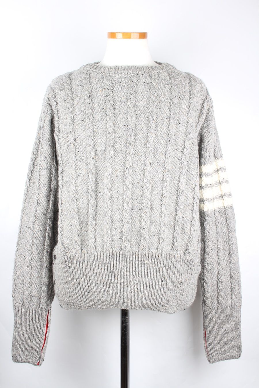Thom Browne Cable Diagonal Trim Knit Gray 5(110) | eBay