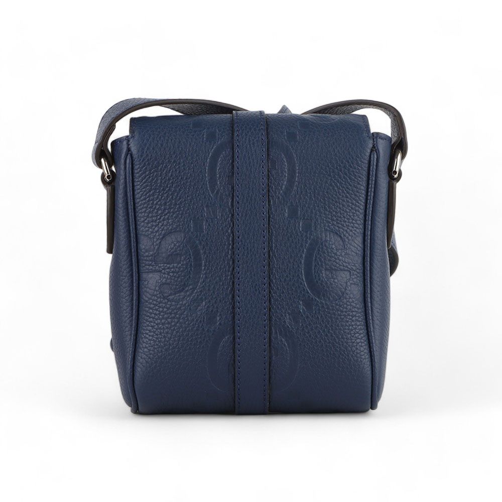 Gucci Jumbo GG Full Grain Leather Small Messenger Crossbody Gucci Jumbo GG Full Grain Leather Small Messenger Crossbody