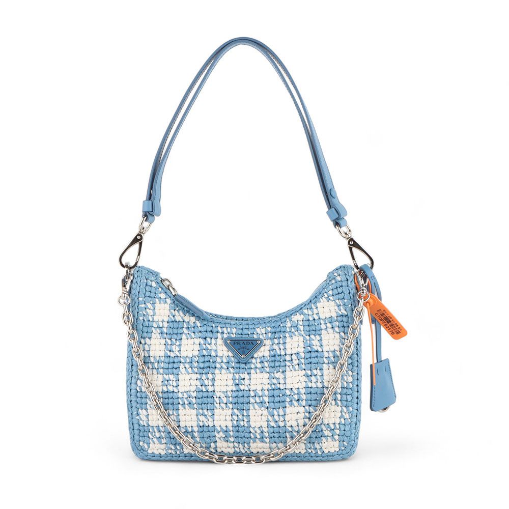 Prada Re-Edition Croche Mini Hobo Shoulder Bag 33089 Prada Re-Edition Croche Mini Hobo Shoulder Bag 33089