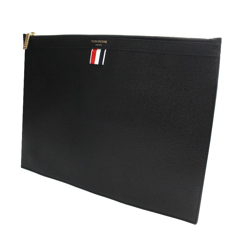 Thom Browne Black Leather Clutch Bag - Tom Brown (Product Thom Browne Black Leather Clutch Bag - Tom Brown (Product