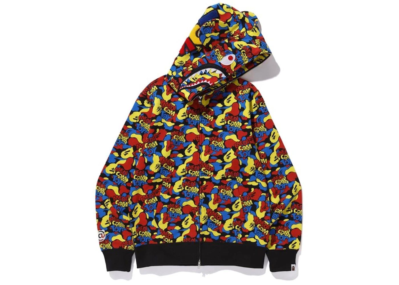 베이프(BAPE) | 베이프 X 메디콤 토이 카모 베어 샤크 풀 집 후디 멀티 | 트렌비