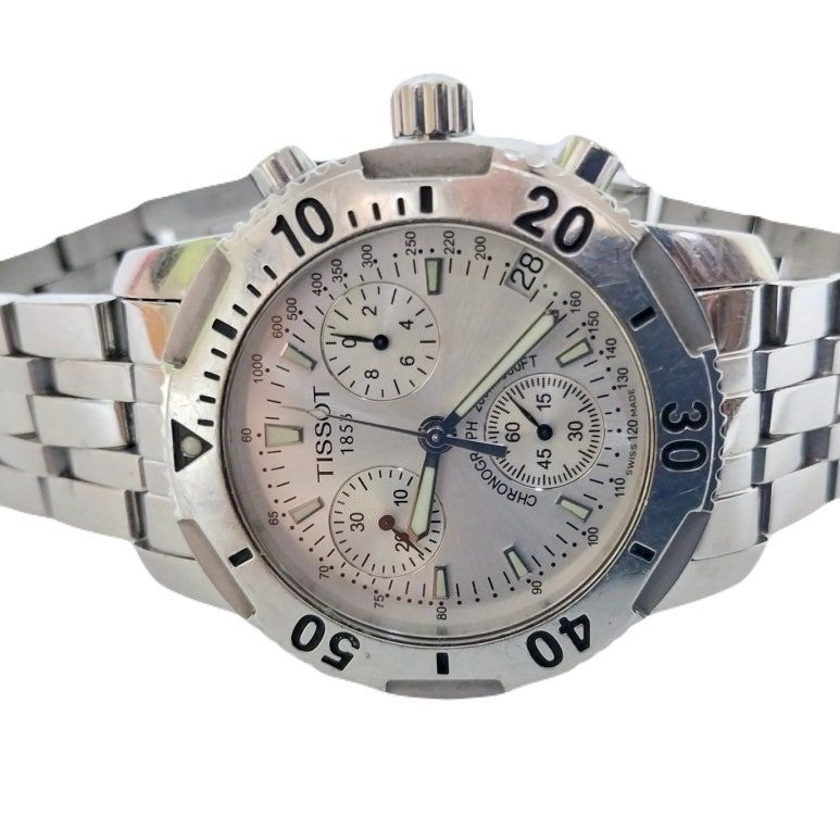 티쏘 (TISSOT) 1853 백판 화이트판 크로노그래프 쿼츠 스틸 남성시계