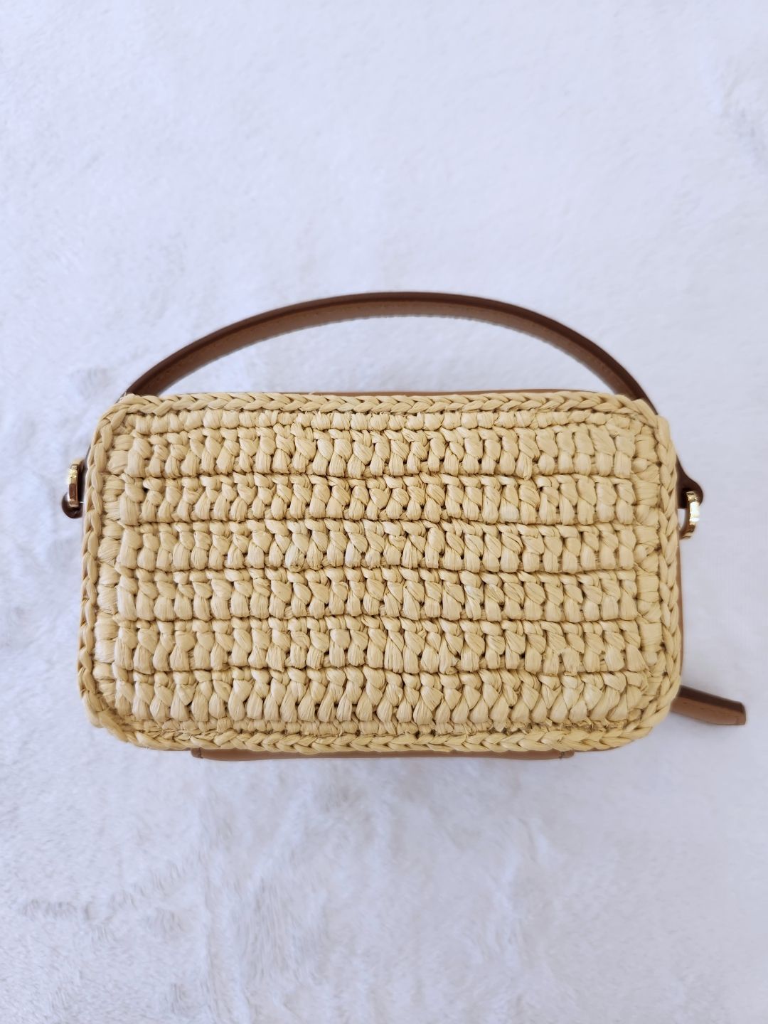 【PRADA】BIG SALE ★Crochet ショルダーバッグ Prada Crochet and Leather Mini Crossbody Bag 1NR025