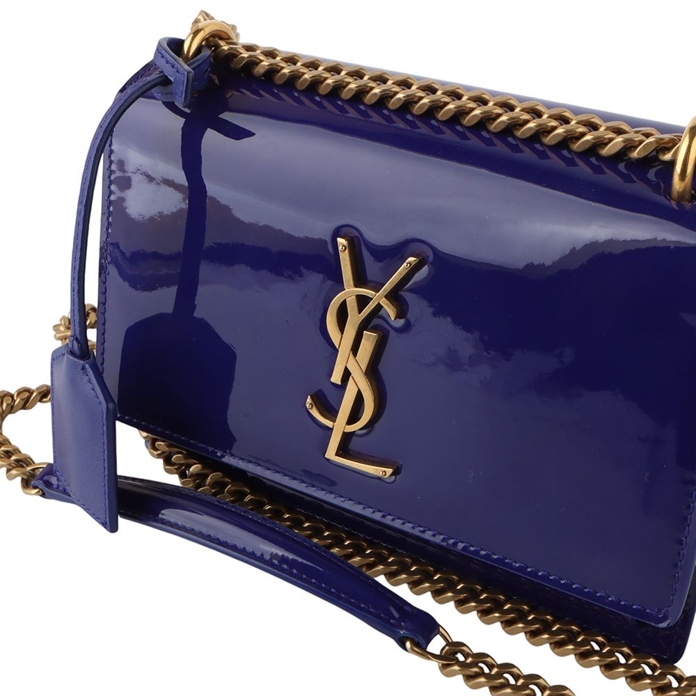 【関税&送料込み】Saint Laurent Bags Saint Laurent Patent Sunset Chain Mini Crossbody Bag 441972
