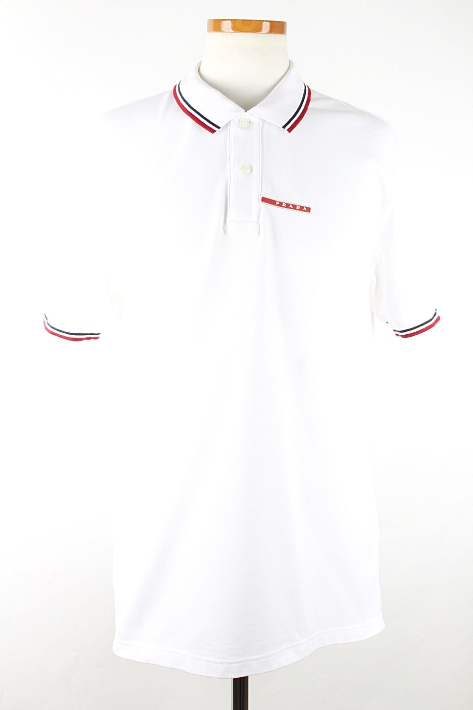 Prada PK Three-Line Logo Polo T-shirt White XL - SKU | eBay