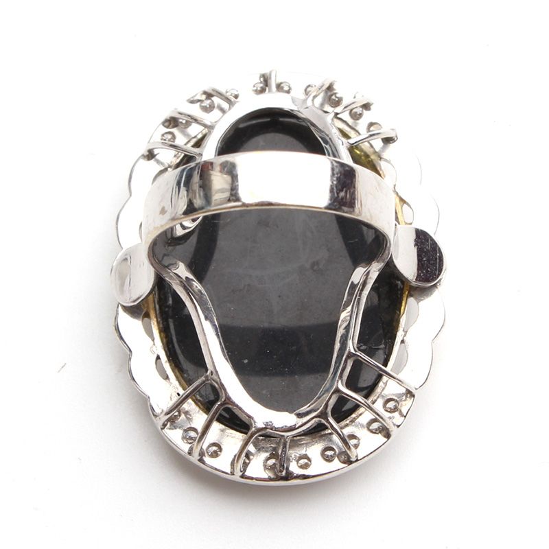 Other Brand Lady in Blue 750 White Gold Cameo Ring 9