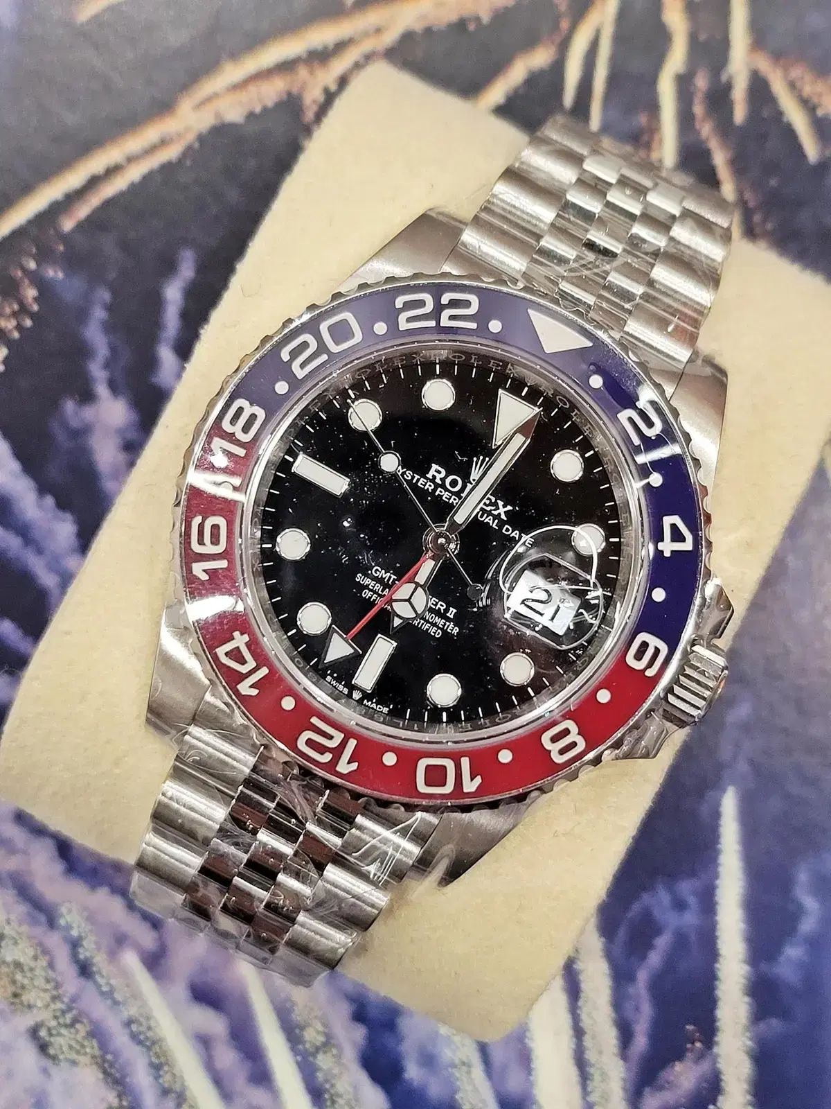 롤렉스 GMT마스터2 펩시걸 쥬빌레 21년 새상품[40MM]