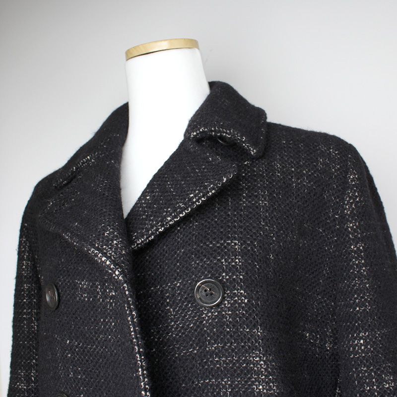 Burberry Black Tweed Half Coat 44, 55 SKU123456 | eBay
