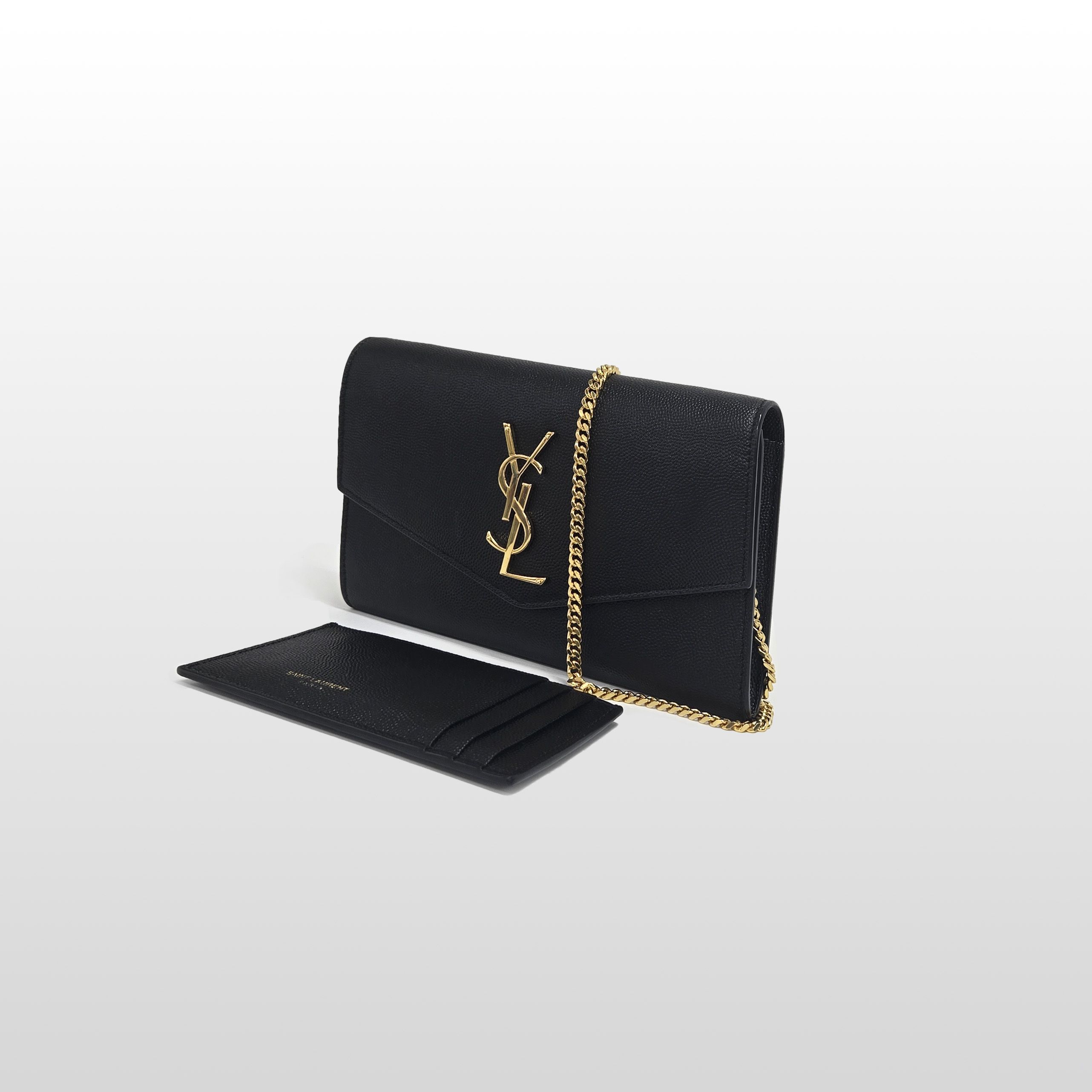 생로랑(Saint Laurent) 엔벨로프 업타운 금장 체인 크로스백 & 보조지갑 607788