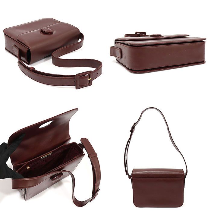 Cartier Burgundy Leather Must de Ruby Line Shoulder Bag