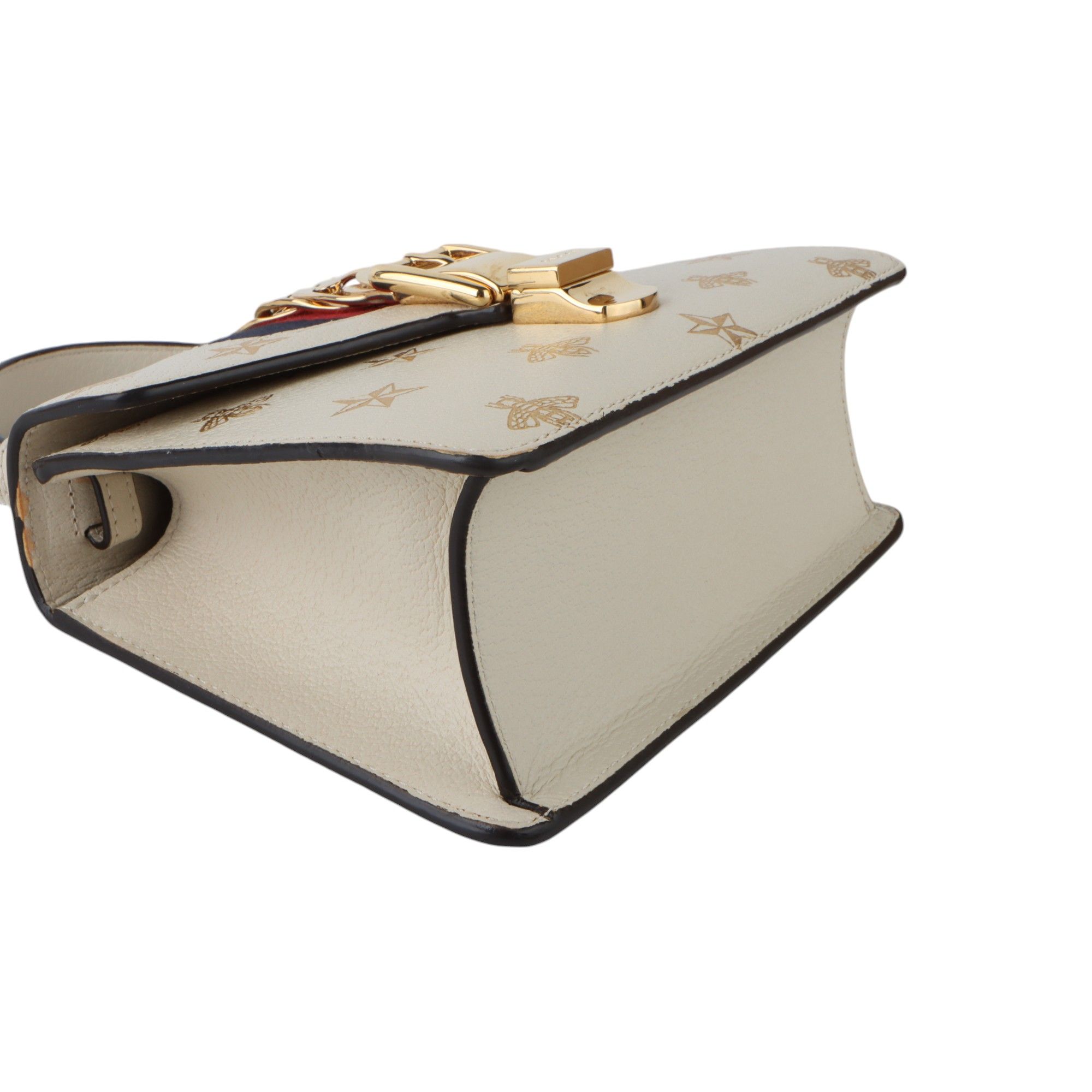 Gucci 470270 Bee Star Mini Sylvie Crossbody Bag 33539 Gucci 470270 Bee Star Mini Sylvie Crossbody Bag 33539