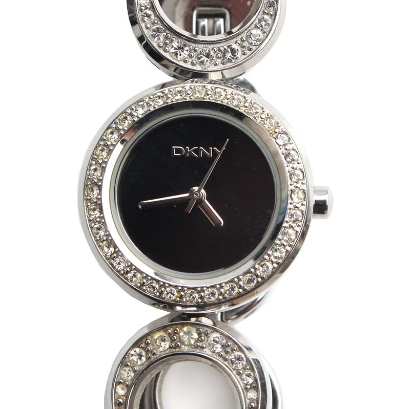 중고 DKNY 스틸 원형 시계