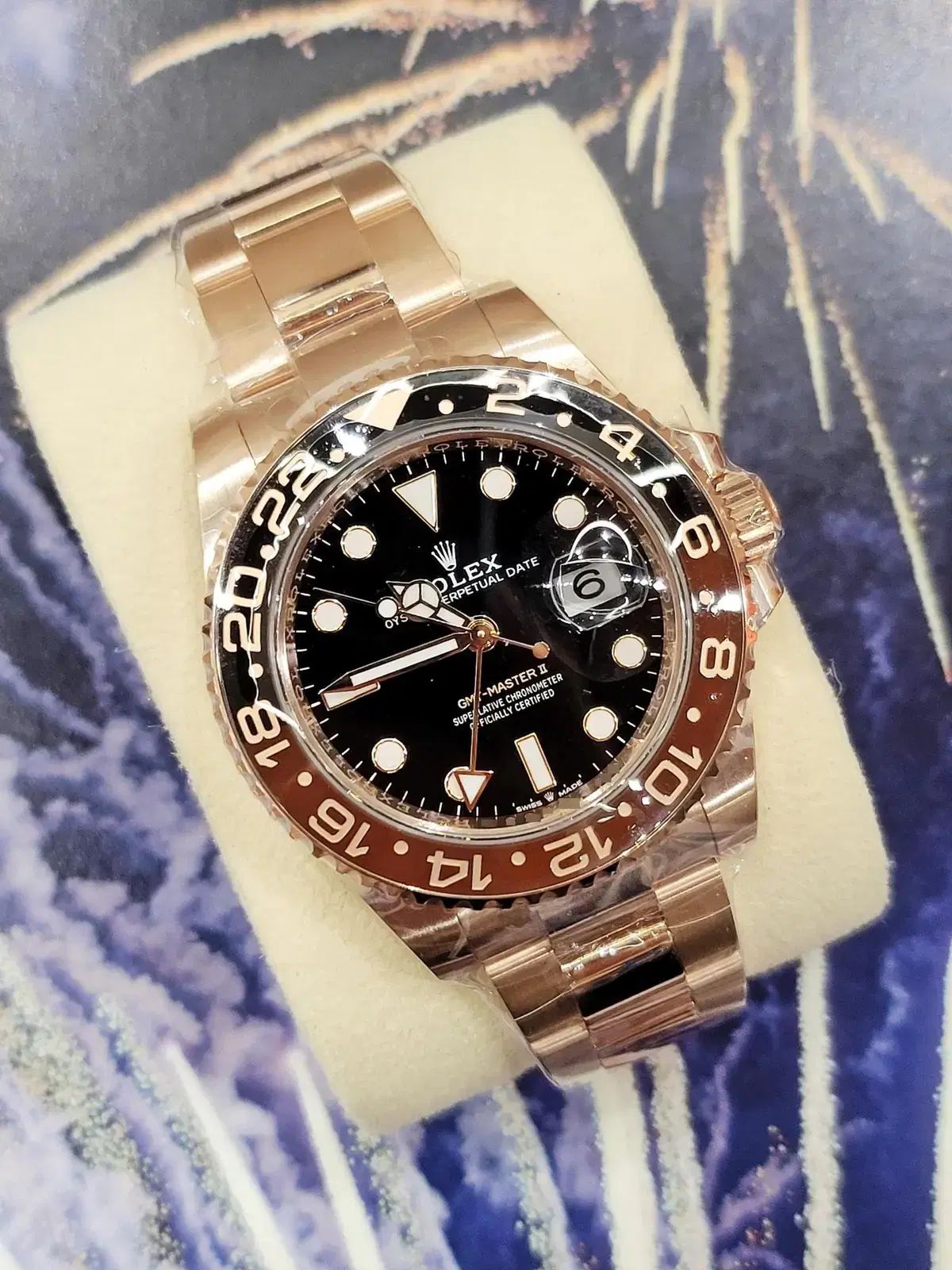 롤렉스 GMT마스터2 루트비어 금통 23년 새상품40MM