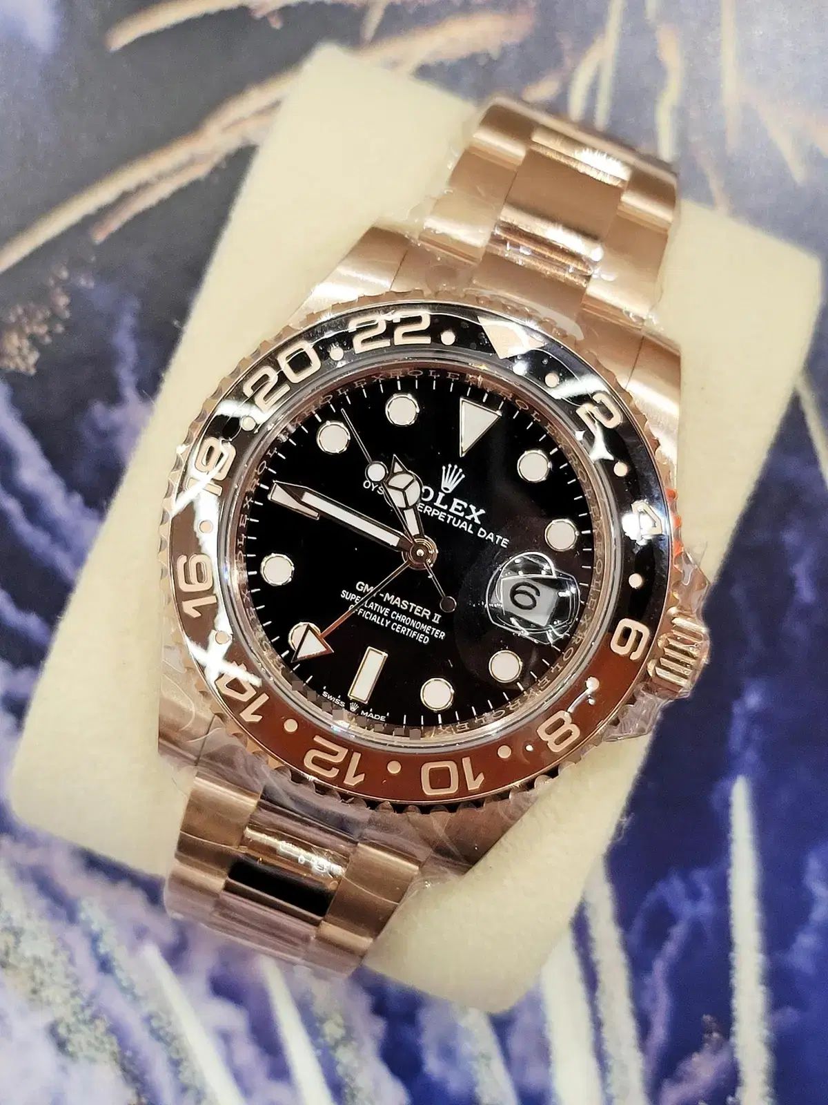 롤렉스 GMT마스터2 루트비어 금통 23년 새상품40MM
