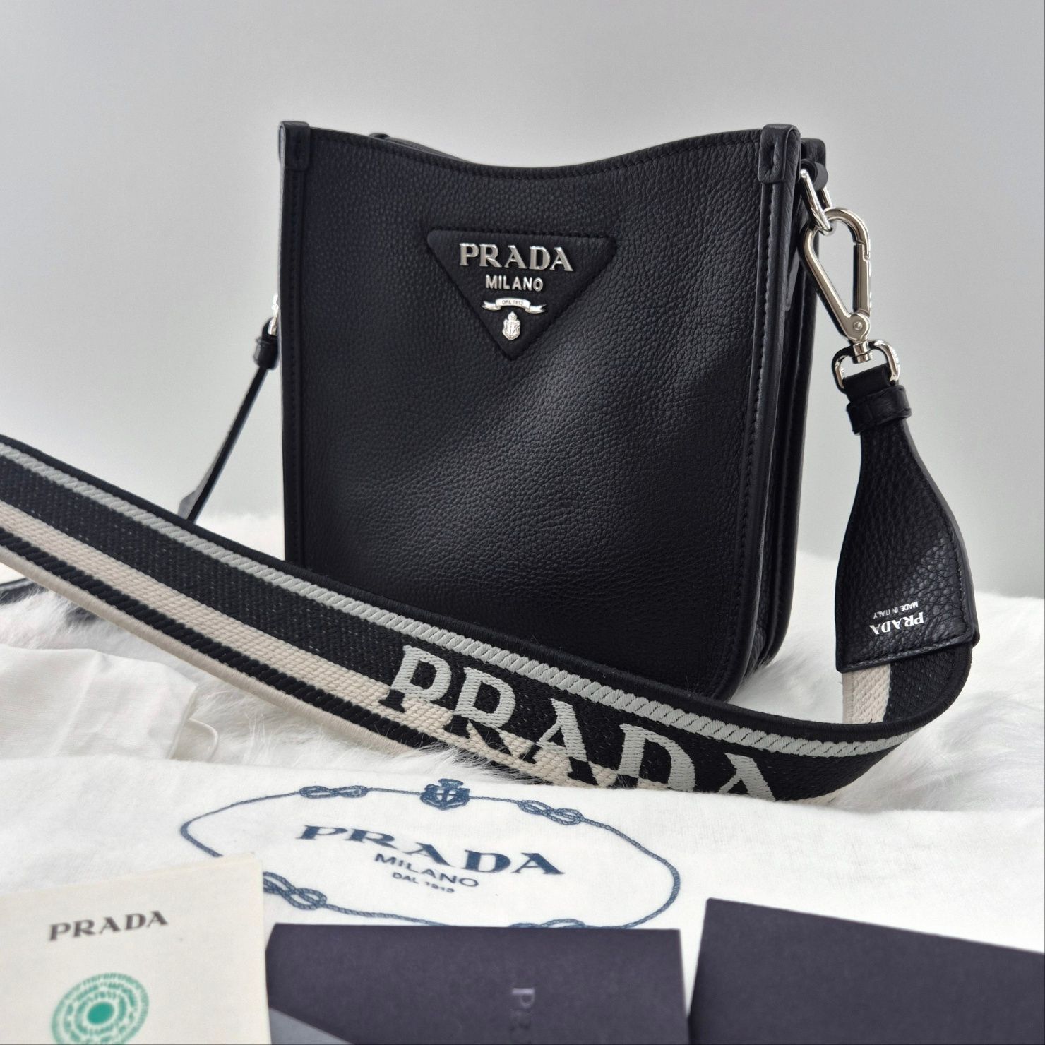 Prada Cipria Vitello Phenix Leather Camera Bag | myGemma
