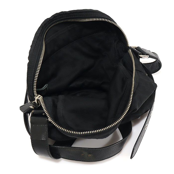 Fendi Black Leather Trim Crossbody Bag 7VA229 FF Logo