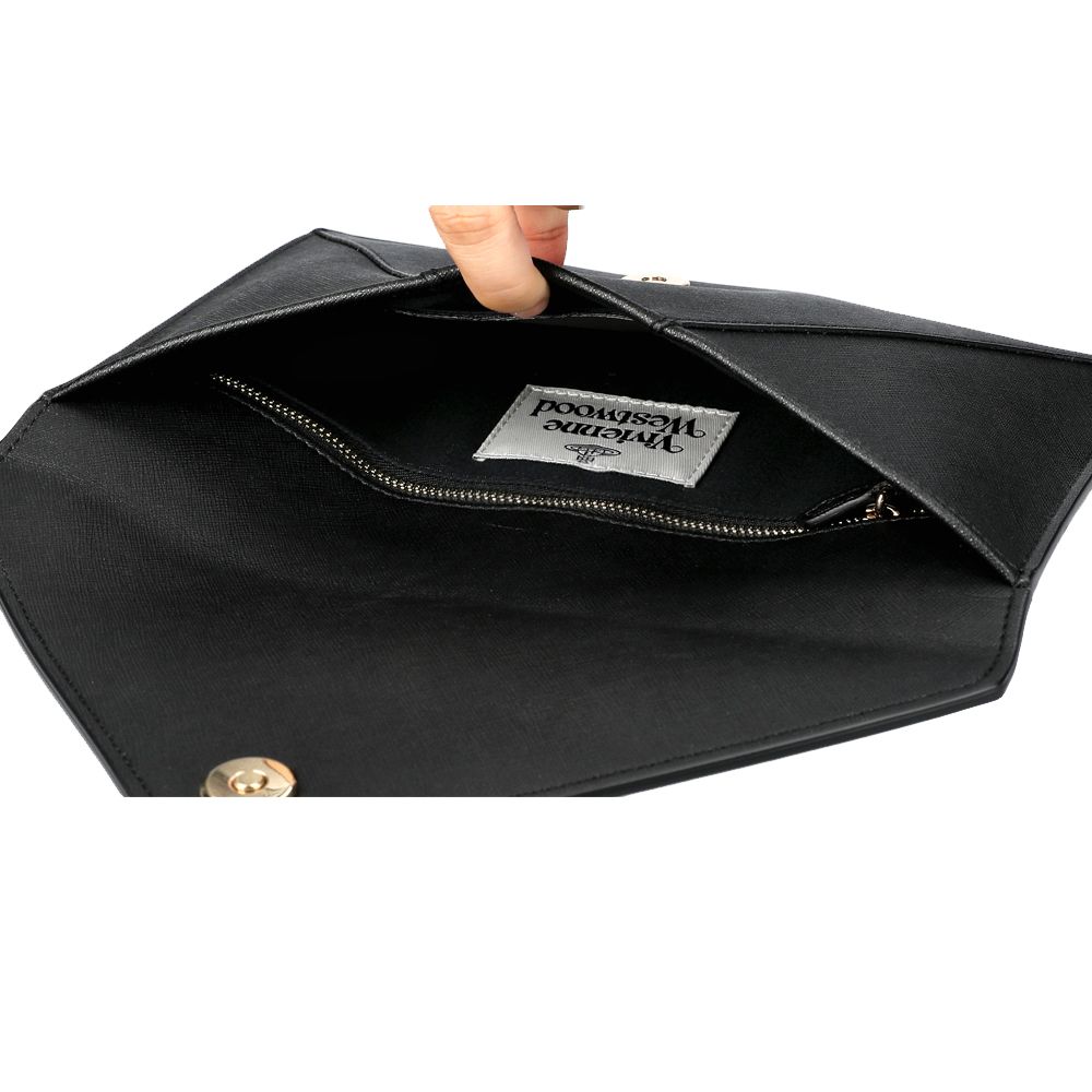 Vivienne Westwood サフィアーノ クラッチ 黒 52050011U Vivienne Westwood Saffiano Envelope Clutch Bag N401