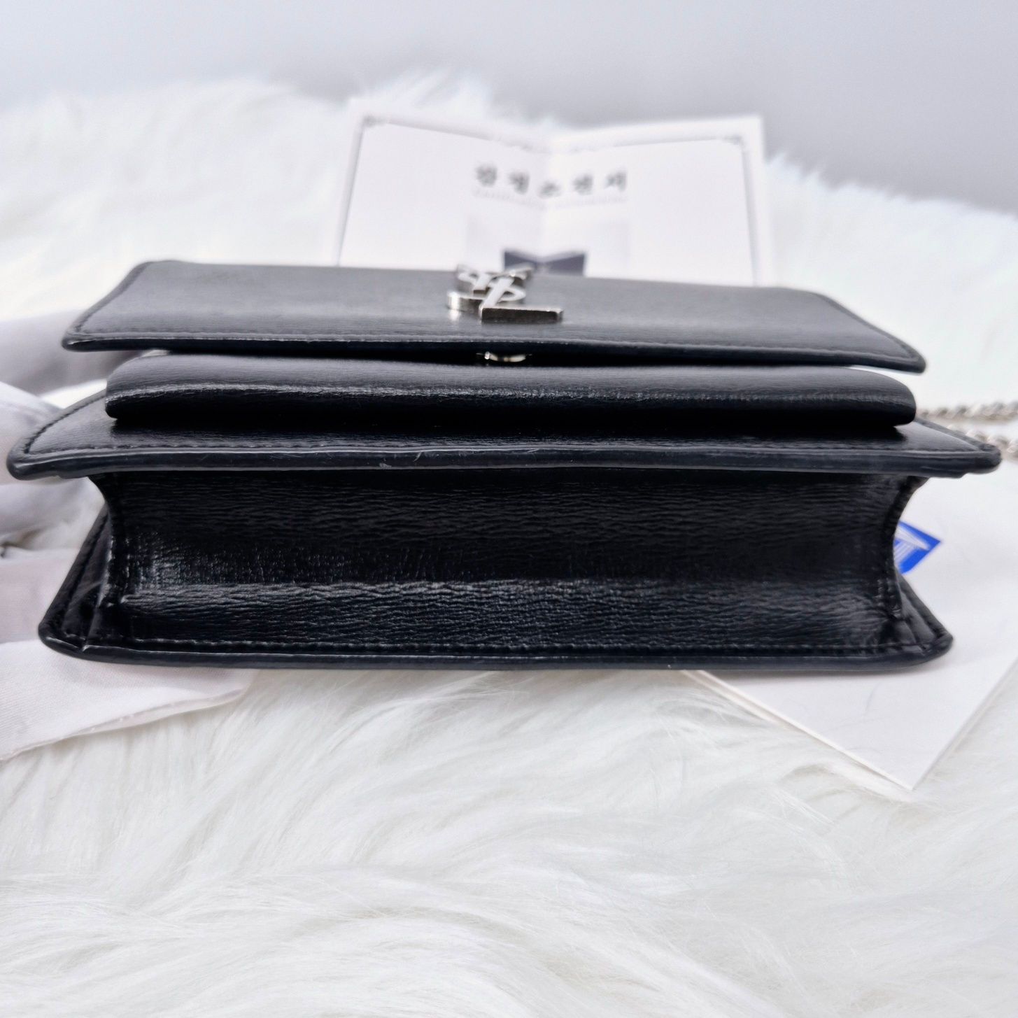 Saint Laurent Mini Chain Crossbody Bag Black Sunset Design