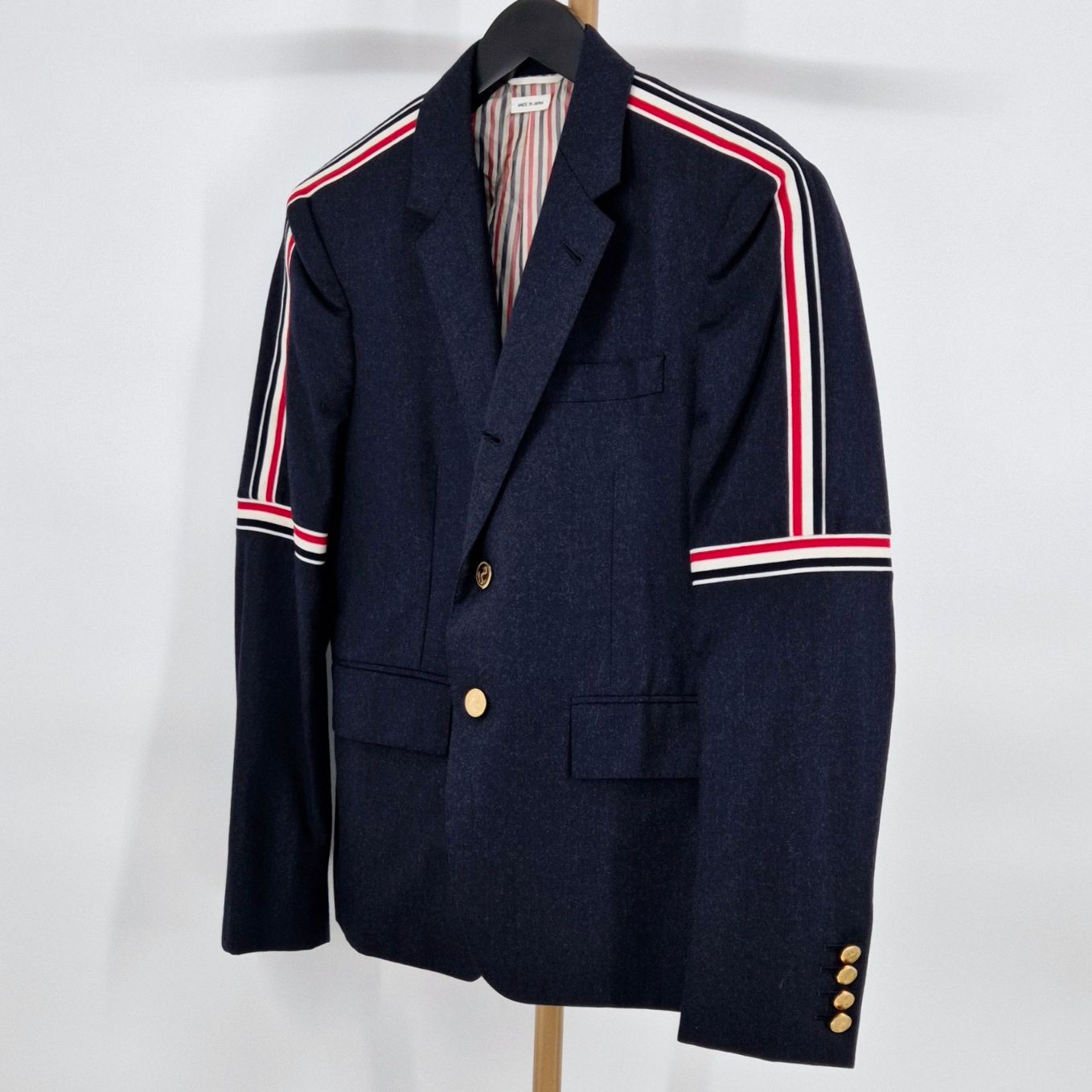 【超安い】 Three Browne Thom Stripes 12345 Navy Jacket Blazer Wool ジャケット・アウター