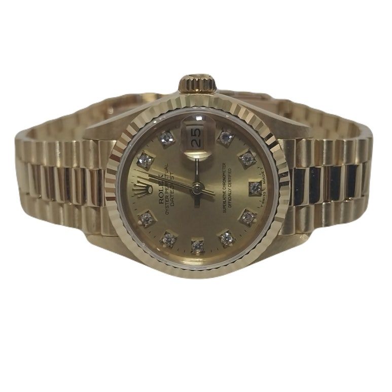 롤렉스 (ROLEX) 18K 금통 69178 데이저스트 26mm 10P 다이아 여성 시계