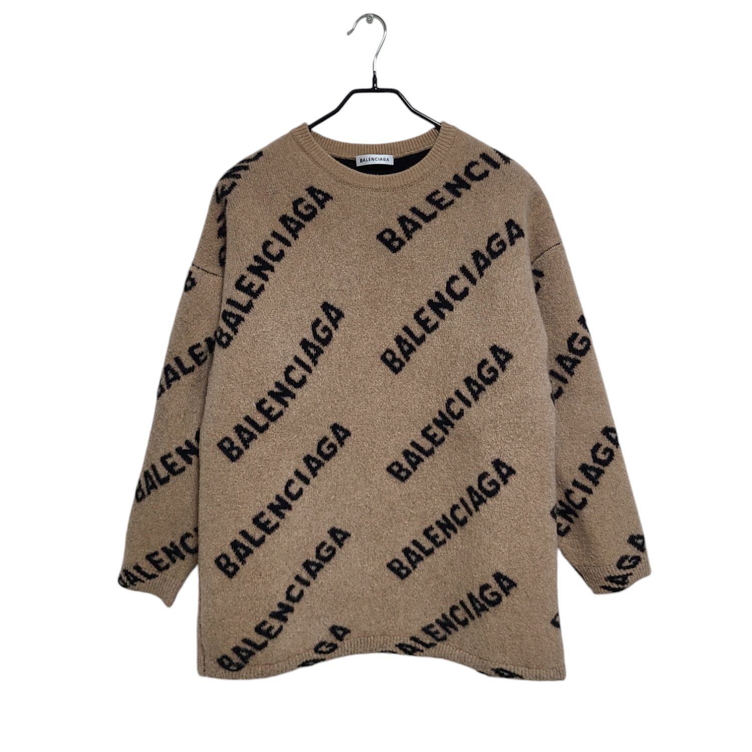 Balenciaga Intarsia Multi-Logo Oversized Knit 1513 120196940 | eBay