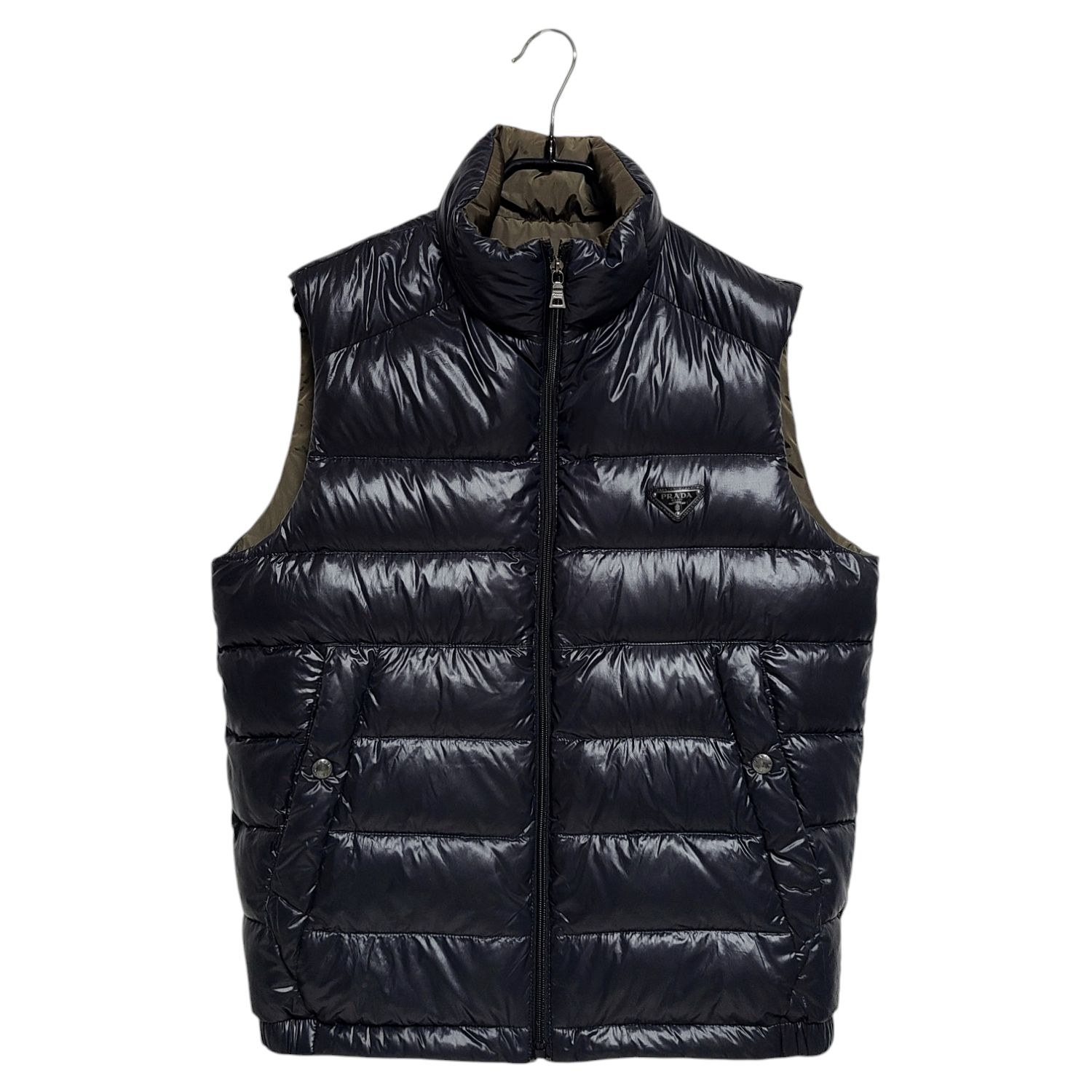 PRADA/down vest/46/triangle logo plate/nylon/BLK/SGH065 | eBay