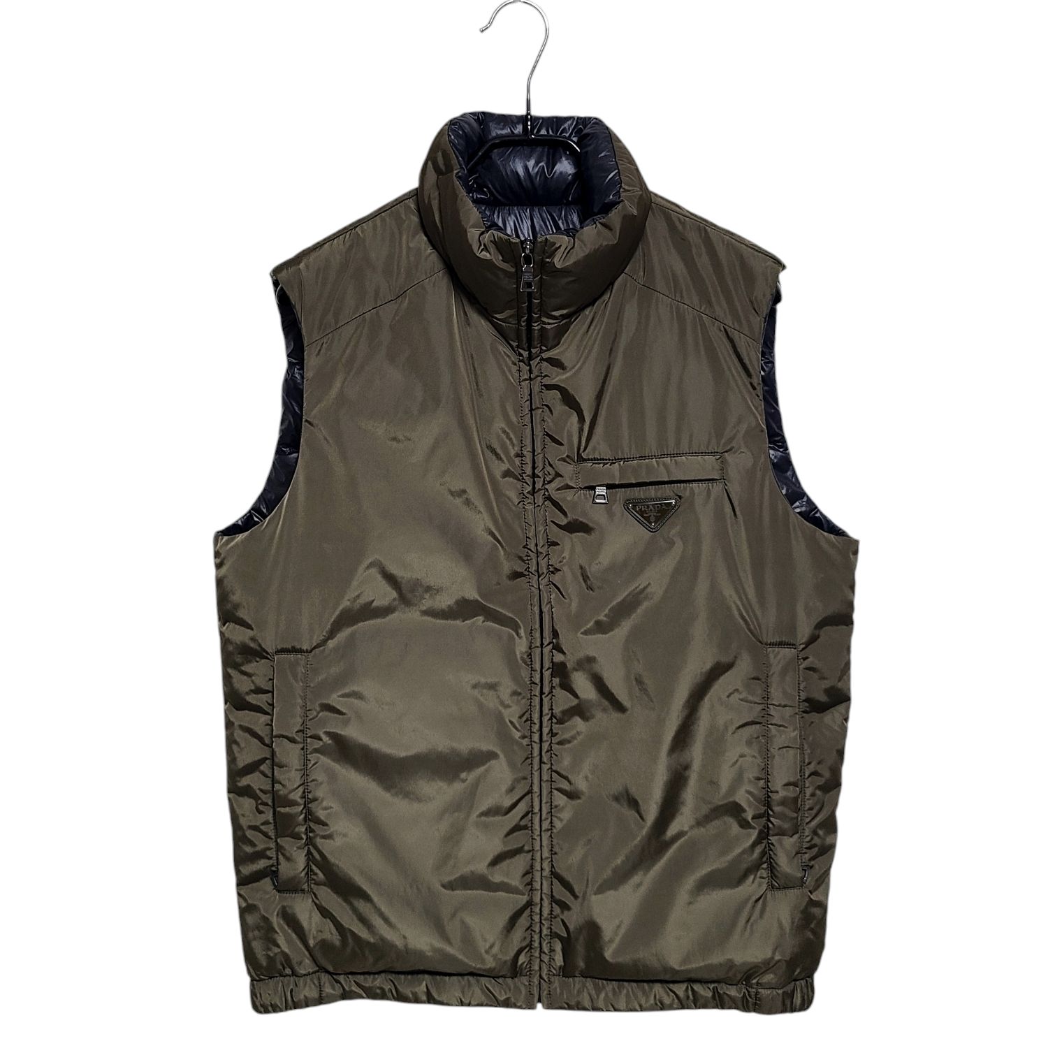 PRADA/down vest/46/triangle logo plate/nylon/BLK/SGH065 | eBay