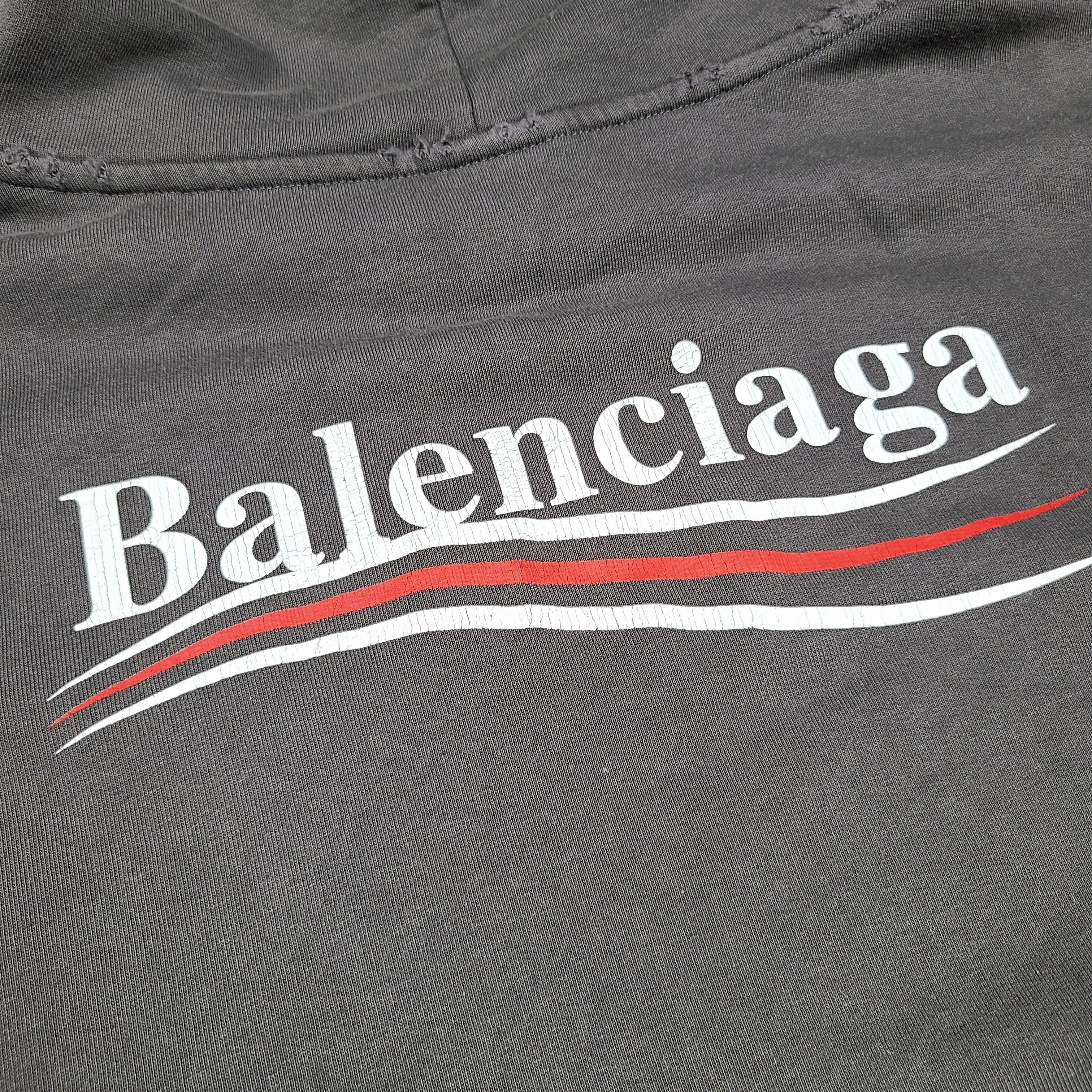 ♦BALENCIAGA♦ウェーブ ロゴ フード☆正規品☆ Balenciaga Wave Logo Vintage Oversized Hoodie 1644 120839814
