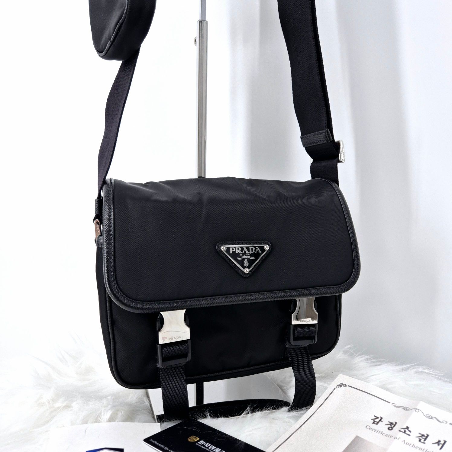 Prada Men's Nylon Crossbody & Shoulder Bag Black (2VD034) | eBay