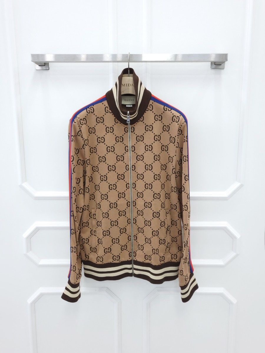 大人上品なおすすめコーデ Gucci Jacquard Zip-Up Jacket Beige 496919 XL | eBay ジャケット・アウター