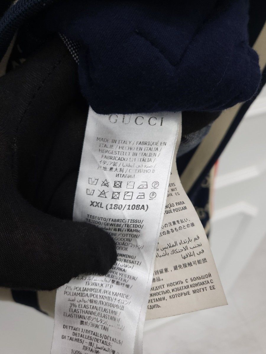 Gucci Jacquard Jacket with Zip GG 496919 XXL Blue | eBay
