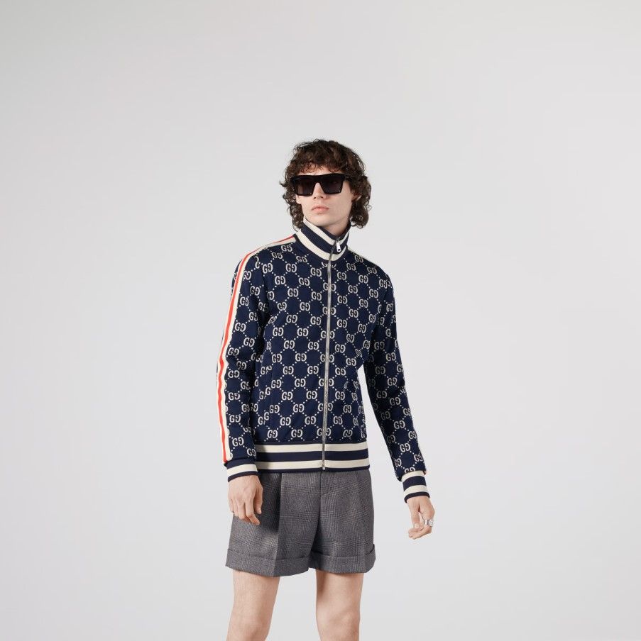 Gucci GG Jacquard Zip Jacket 496919 121055274 | eBay