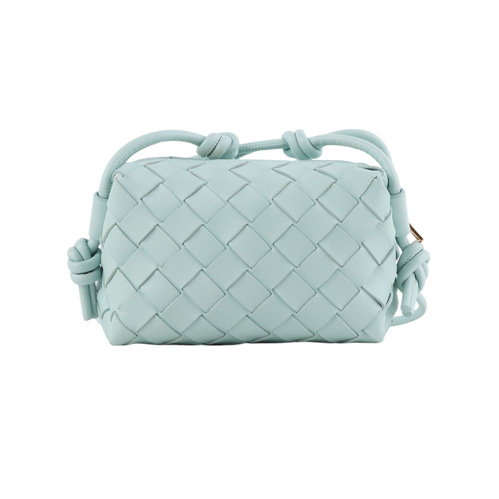 Bottega Veneta White Nappa Leather Maxi Weave Cassette