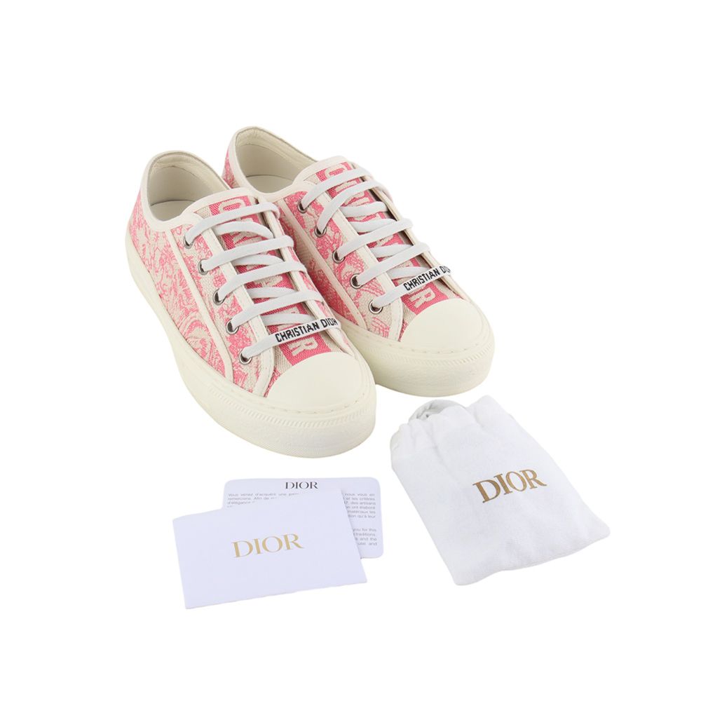 Dior Embroidered Twill Sneakers 36 1/2 Size B7133-3 Dior Embroidered Twill Sneakers 36 1/2 Size B7133-3
