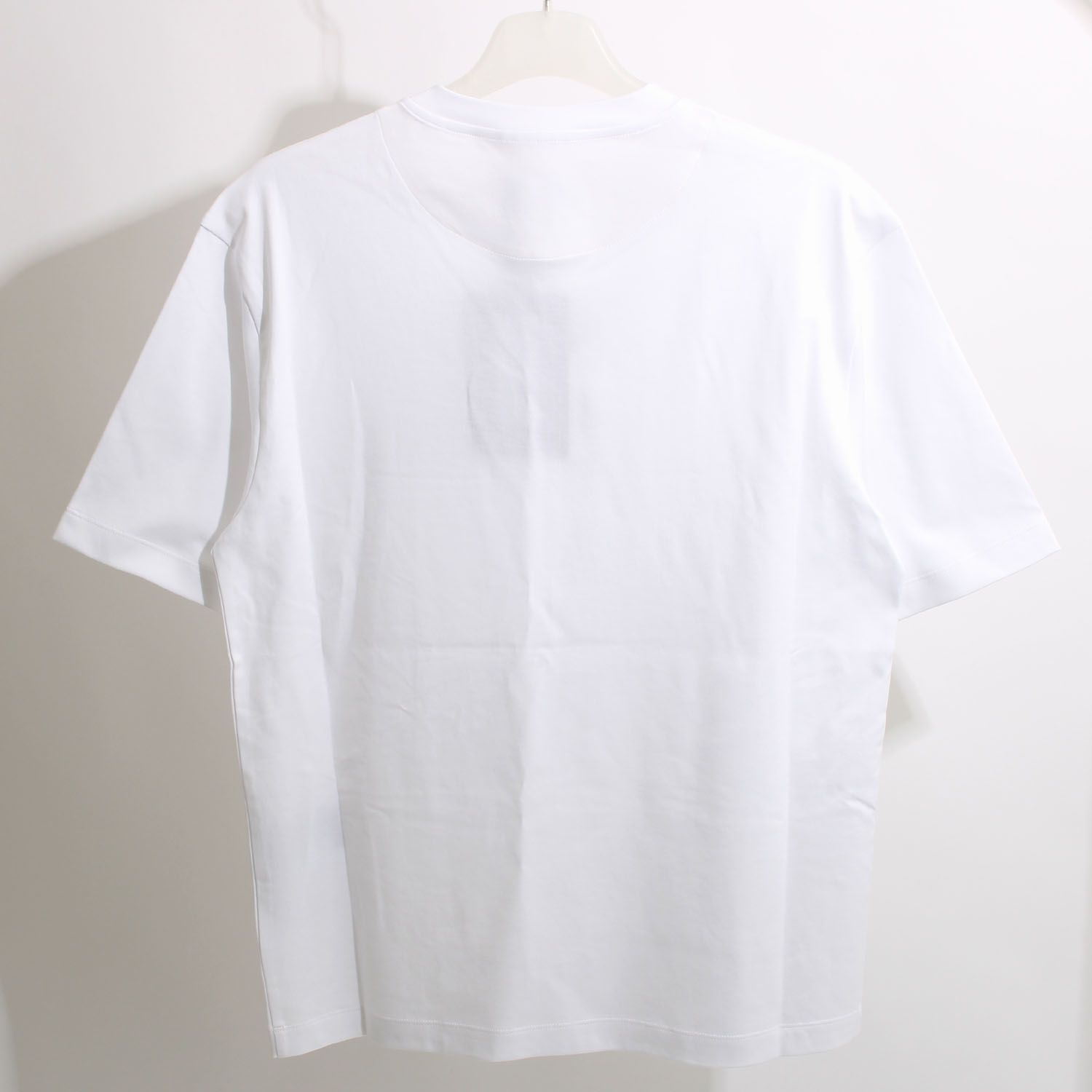25SS 프라다 자수 로고 반팔 화이트 UJN837 240 F0009