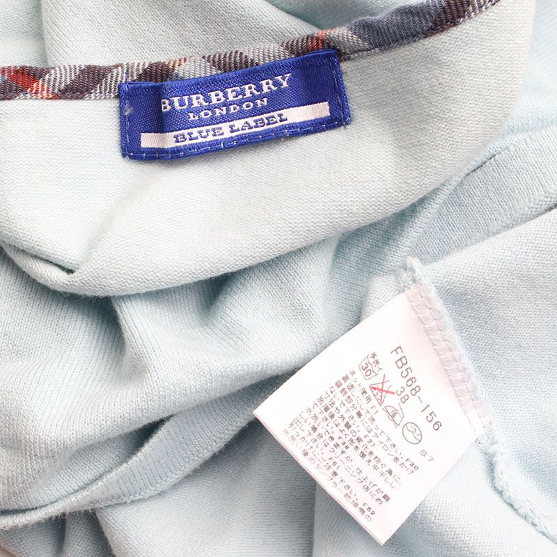 Burberry Blue Label Puff Sleeve Sky Blue Top 44 122251796 | eBay