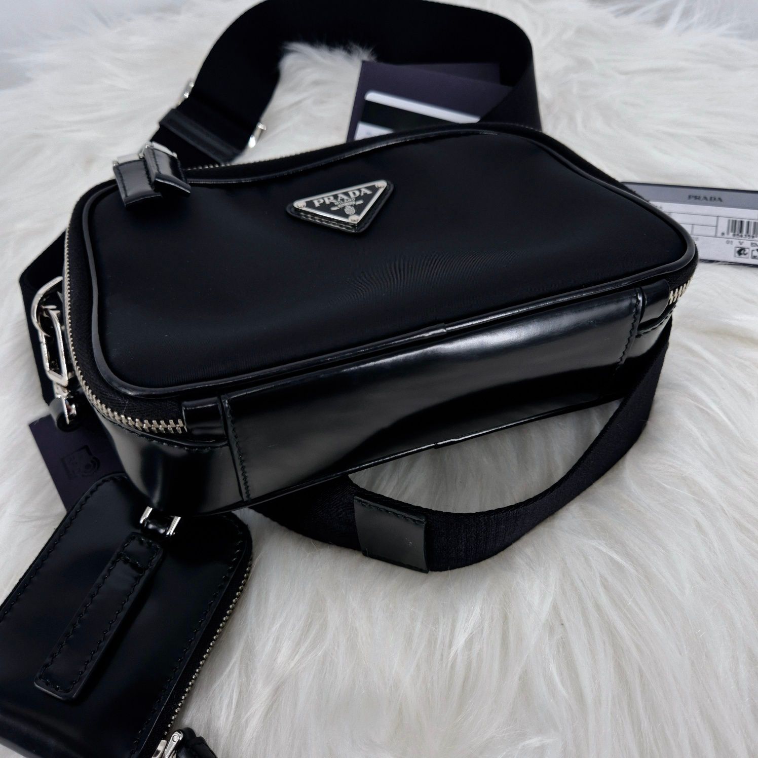 Prada Nylon Brushed Brick Crossbody Bag Black SKU1001 | eBay Prada Nylon Brushed Brick Crossbody Bag Black SKU1001 | eBay