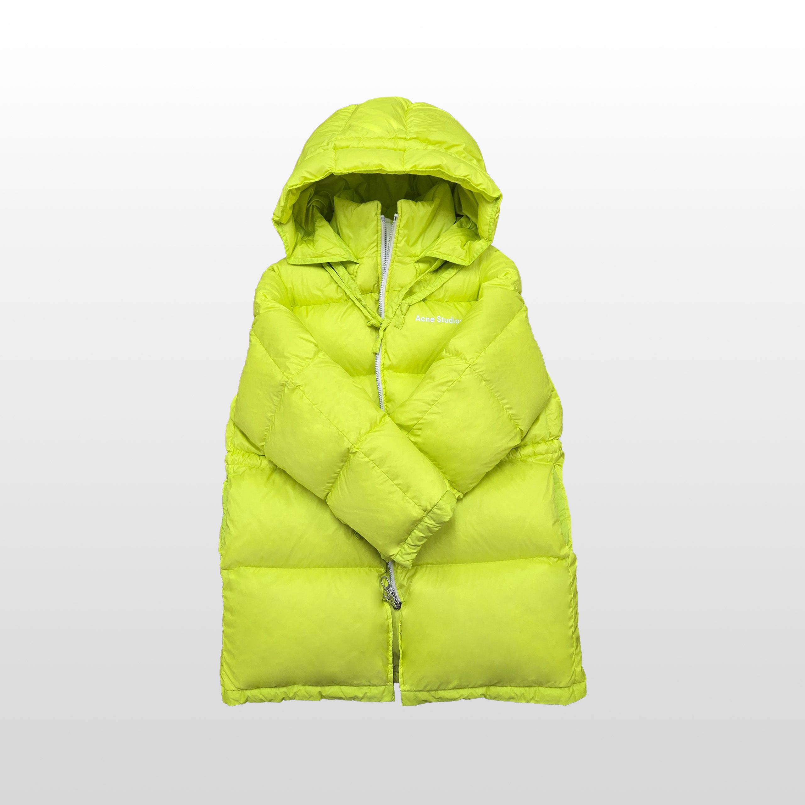 아크네 스튜디오(Acne Studios) 다운 파카 재킷 네온 옐로우 한국 55 66