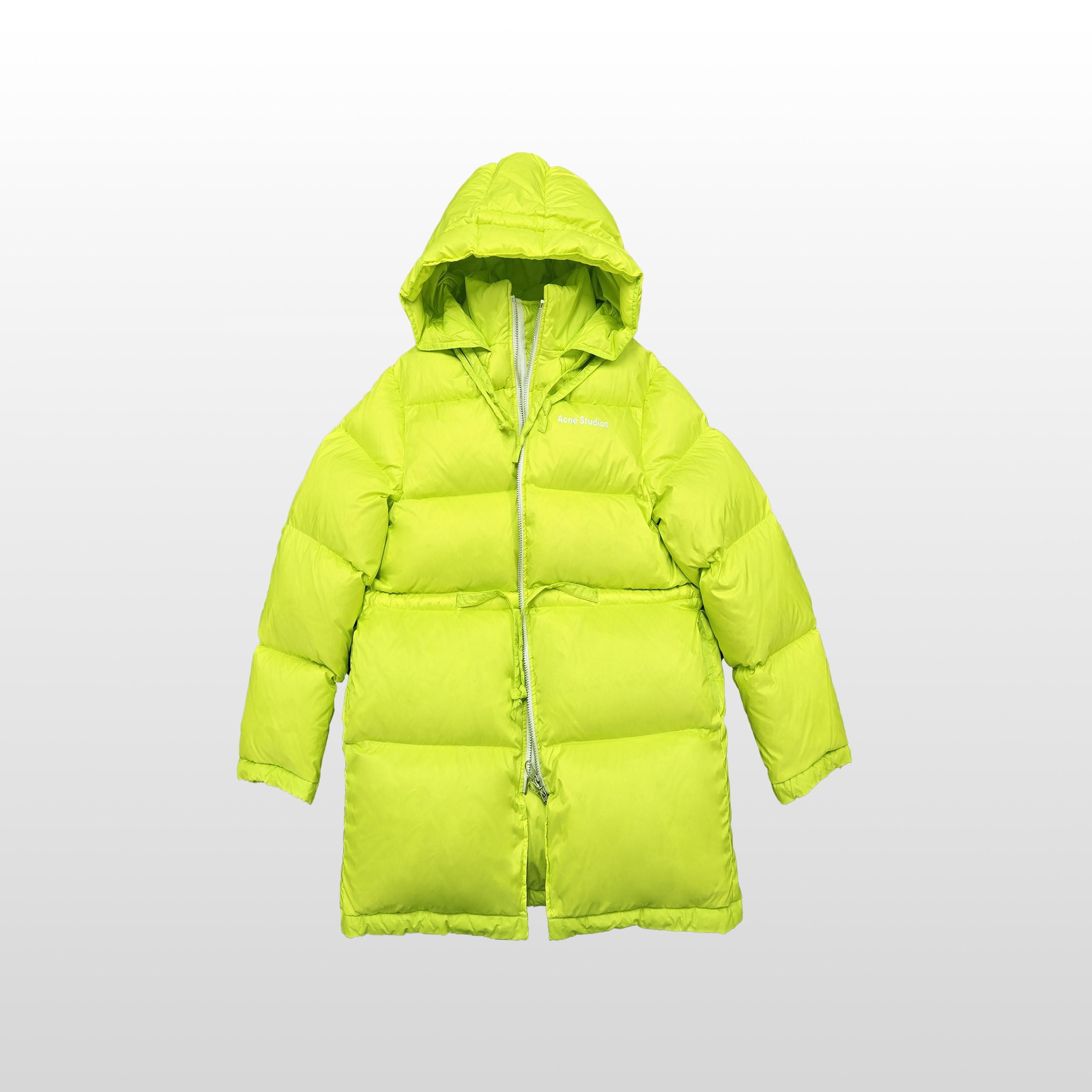 아크네 스튜디오(Acne Studios) 다운 파카 재킷 네온 옐로우 한국 55 66