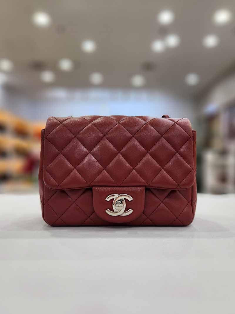ショルダーバッグ・ポシェット × ヴィンテージ(中古) Chanel Mini Chain Crossbody Bag CHANEL》ウール チェーン クロスバッグ 中古 (CHANEL/ショルダー